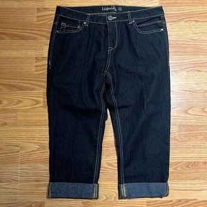 Liquid X Capri Jeans in Size 9/10, Black, New Without Tags